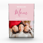 Wir Liebe Sie Mama Rosa Minimalistischen Foto Bloc (Vorderseite)