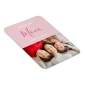 Wir Liebe Sie Mama Rosa Minimalistisches Foto Magnet (Rechte Seite)