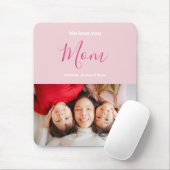 Wir Liebe Sie Mama Rosa Minimalistisches Foto Mousepad (Mit Mouse)