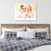 Wir Liebe Sie Mama Script Heart Foto Overlay Leinwanddruck (Insitu (Schlafzimmer))