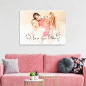 Wir Liebe Sie Mama Script Heart Foto Overlay Leinwanddruck (Insitu (Wohnzimmer))