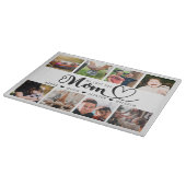 Wir Liebe Sie Mama Skript Kinder Namen Foto Collag Schneidebrett (Ecke)