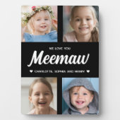 Wir Liebe Sie Meemaw Familie halten Foto Collage Fotoplatte (Vorderseite)