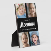 Wir Liebe Sie Meemaw Familie halten Foto Collage Fotoplatte (Seite)