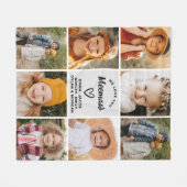 Wir Liebe Sie Meemaw Familie Moderne FotoCollage Fleecedecke (Vorderseite (Horizontal))