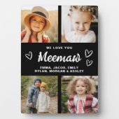 Wir Liebe Sie Meemaw Familie Moderne FotoCollage Fotoplatte (Vorderseite)