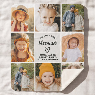 Wir Liebe Sie Meemaw Familie Moderne FotoCollage Sherpadecke