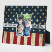 Wir Liebe Sie militärisches Großvater amerikanisch Fotoplatte (Seite)