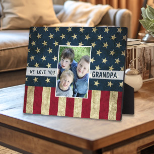 Wir Liebe Sie militärisches Großvater amerikanisch Fotoplatte