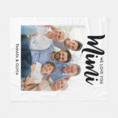 Wir Liebe Sie Mimi ein Foto Personalisiert Weiß Fleecedecke (Vorderseite (Horizontal))