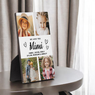 Wir Liebe Sie Mimi Familie Moderne FotoCollage Fotoplatte