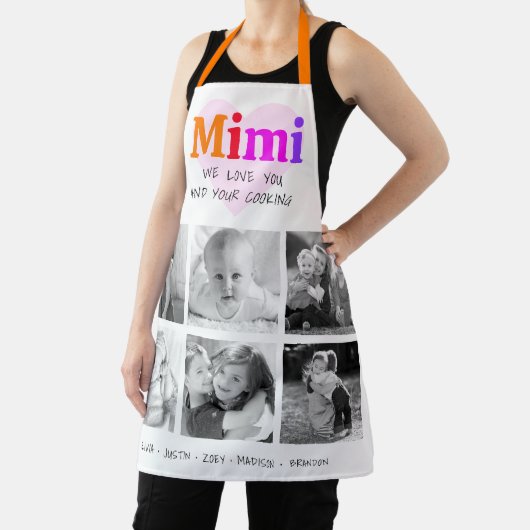 Wir Liebe Sie Mimi farbenfroher Regenbogen 6 Foto Schürze (InSitu)