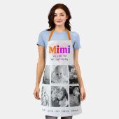 Wir Liebe Sie Mimi farbenfroher Regenbogen 6 Foto Schürze (Getragen)