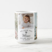 Wir Liebe Sie Mimi Grandkids FotoCollage Kaffeetasse (Mittel)