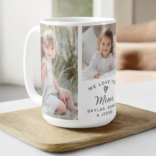 Wir Liebe Sie Mimi Grandkids FotoCollage Kaffeetasse