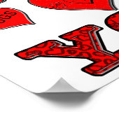 Wir Liebe Sie mit Hugs & Kisses Poster (Ecke)