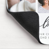 Wir Liebe Sie Moderne Herzschrift Foto Collage Mousepad (Ecke)