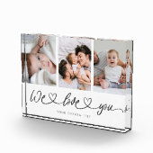 Wir Liebe Sie Moderne Herzschrift Muttertag Fotoblock (Rechts)