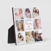 Wir Liebe Sie Mommy 8 Foto Collage Pink Herz Fotoplatte (Vorderseite)