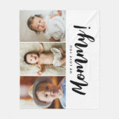 Wir Liebe Sie Mommy Children Fotos Fleecedecke (Vorderseite)