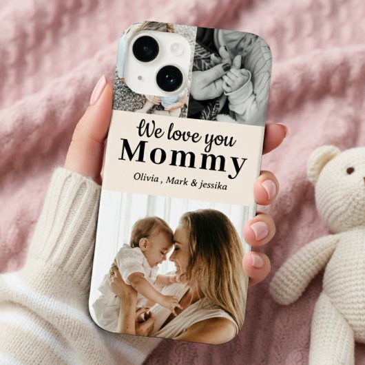 Wir Liebe Sie Mommy - Custom Foto Collage iPhone Case-Mate iPhone Hülle
