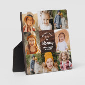 Wir Liebe Sie Mommy Familie Holzfoto Collage Fotoplatte (Vorderseite)