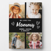 Wir Liebe Sie Mommy Family Moderne FotoCollage Fotoplatte (Vorderseite)