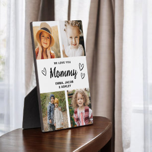 Wir Liebe Sie Mommy Family Moderne FotoCollage Fotoplatte