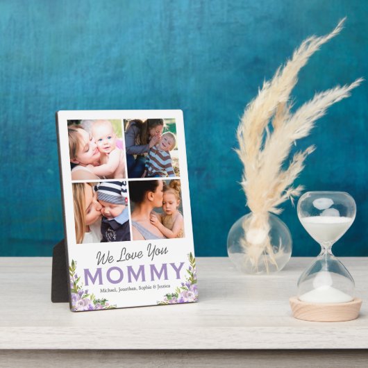 Wir Liebe Sie Mommy Floral Foto Fotoplatte (Seite)