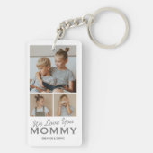 Wir Liebe Sie Mommy Foto Schlüsselanhänger (Rückseite)