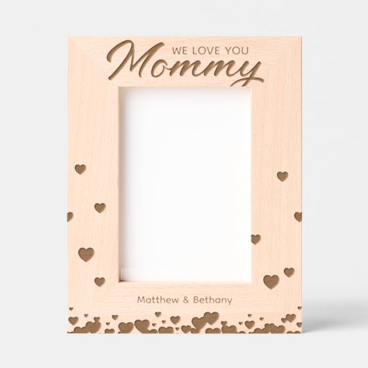 Wir Liebe Sie Mommy Geätzte Rahmen (Vorderseite)