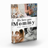 Wir Liebe Sie Mommy Personalisierte FotoCollage Fotoblock (Links)