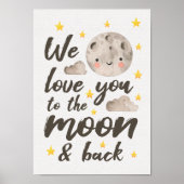 Wir Liebe Sie Moon Kinderzimmer Poster Kinder Zimm (Vorne)