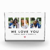 Wir Liebe Sie Mum Personalisiert Collage Fotoblock (Vorderseite)