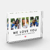 Wir Liebe Sie Mum Personalisiert Collage Fotoblock (Links)