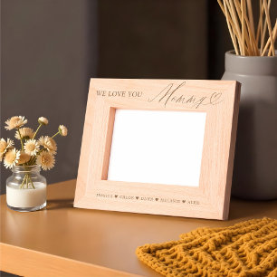 Wir Liebe Sie Mummy Script Heart Kids Namen Keepak Geätzte Rahmen