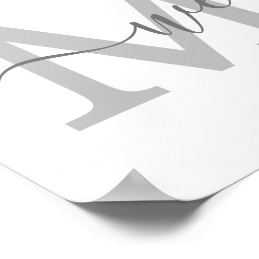 Wir Liebe Sie Mutter minimalistisch Zuhause Poster (Ecke)