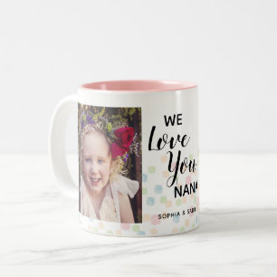 Wir Liebe Sie Nana 2 Foto Pastell Dots Zweifarbige Tasse