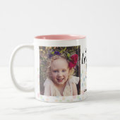 Wir Liebe Sie Nana 2 Foto Pastell Dots Zweifarbige Tasse (Links)
