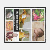 Wir Liebe Sie Nana 7 Foto Collage Großkinder Fleecedecke (Vorderseite (Horizontal))