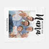 Wir Liebe Sie Nana ein Foto Personalisiert Weiß Fleecedecke (Vorderseite (Horizontal))