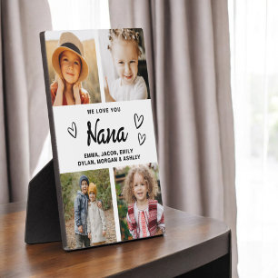 Wir Liebe Sie Nana Familie Moderne FotoCollage Fotoplatte