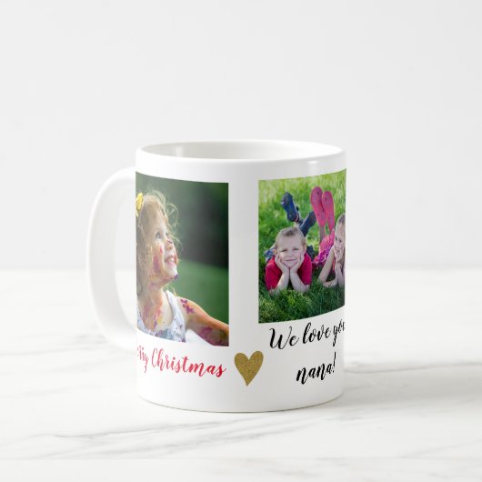 Wir Liebe Sie Nana Frohe Weihnachten 3 Foto Kaffeetasse (Vorderseite Links)