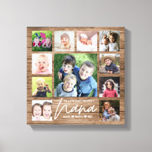 Wir Liebe Sie Nana Grandkids 11 Foto Collage Wood