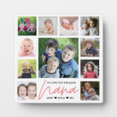 Wir Liebe Sie Nana Grandkids 11 FotoCollage Fotoplatte (Vorderseite)