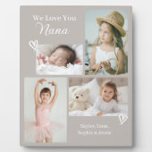 Wir Liebe Sie Nana Grandkids Foto Collage Fotoplatte (Vorderseite)