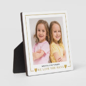 Wir Liebe Sie Nana Grandkids Foto Personalisiert Fotoplatte (Vorderseite)
