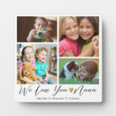 Wir Liebe Sie Nana | Großkinder 4 FotoCollage Fotoplatte (Vorderseite)
