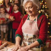 WIR LIEBE SIE NANA Großmutter Foto Collage Rosa Schürze