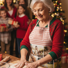 WIR LIEBE SIE NANA Großmutter Foto Collage Rosa Schürze